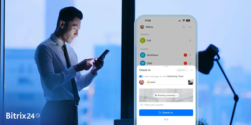 Mobile Check-In In Bitrix24